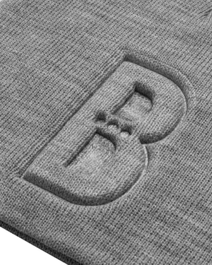 
                  
                    Load image into Gallery viewer, GREY B. INITIAL SKULL BEANIE.
                  
                