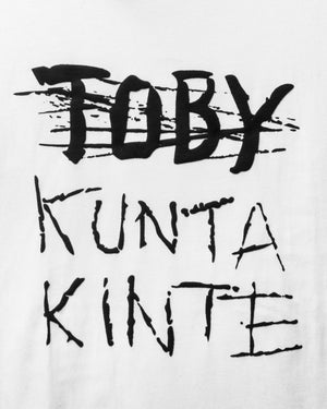 
                  
                    Load image into Gallery viewer, RETRO. WHITE 3D PUFF T-SHIRT: KUNTA KINTE
                  
                