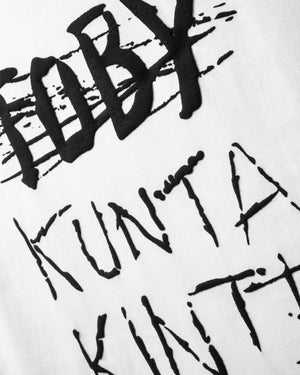 
                  
                    Load image into Gallery viewer, RETRO. WHITE 3D PUFF T-SHIRT: KUNTA KINTE
                  
                