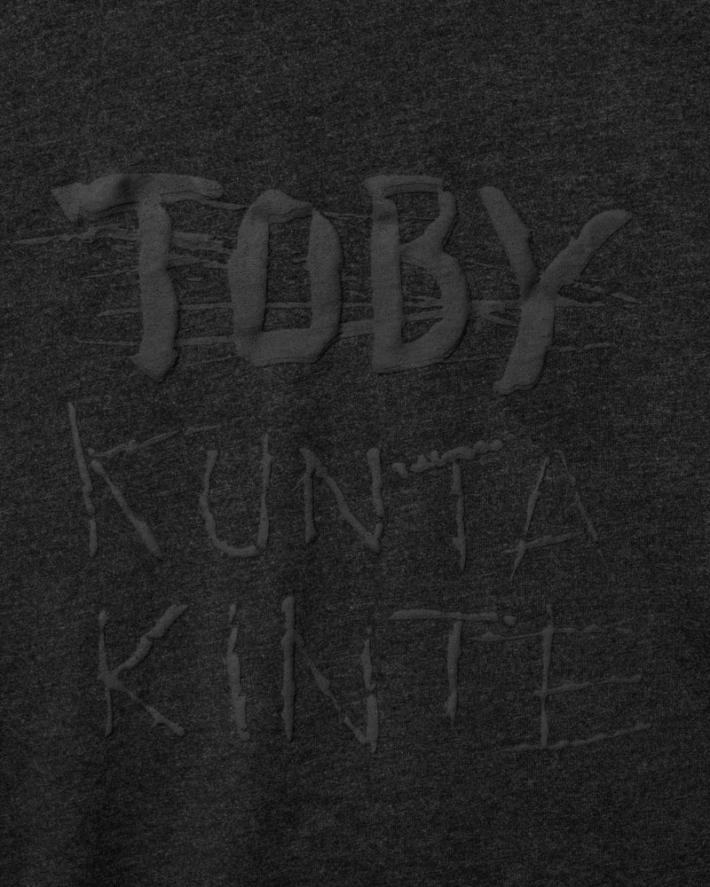 
                  
                    Load image into Gallery viewer, RETRO. CHARCOAL GRAY 3D PUFF T-SHIRT: KUNTA KINTE
                  
                