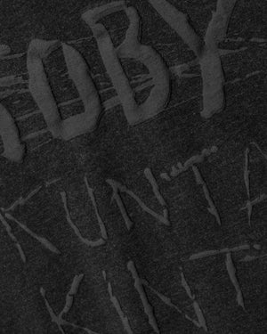 
                  
                    Load image into Gallery viewer, RETRO. CHARCOAL GRAY 3D PUFF T-SHIRT: KUNTA KINTE
                  
                