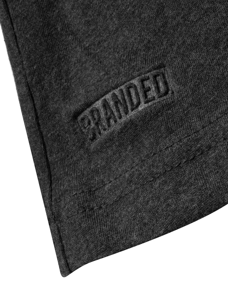
                  
                    Load image into Gallery viewer, RETRO. CHARCOAL GRAY 3D PUFF T-SHIRT: KUNTA KINTE
                  
                
