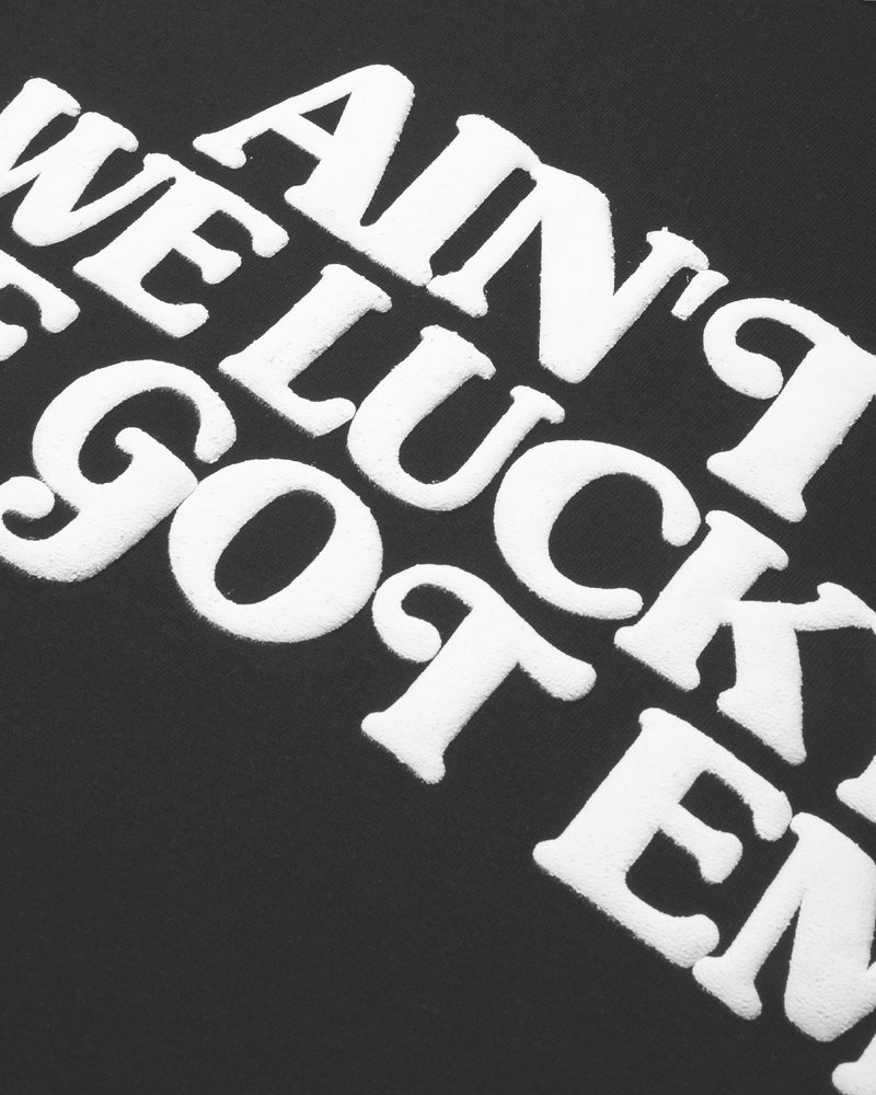 
                  
                    Load image into Gallery viewer, AIN&amp;#39;T WE LUCKY! T-SHIRT (CHARCOAL)
                  
                