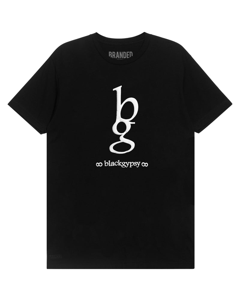 BLACKGYPSY. T-SHIRT:  WHITE LOGO