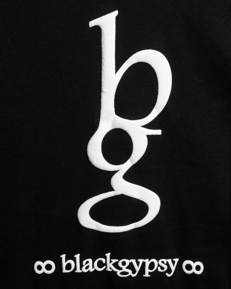 
                  
                    Load image into Gallery viewer, BLACKGYPSY. T-SHIRT:  WHITE LOGO
                  
                
