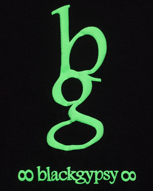 
                  
                    Load image into Gallery viewer, BLACKGYPSY. T-SHIRT:  GREEN LOGO
                  
                