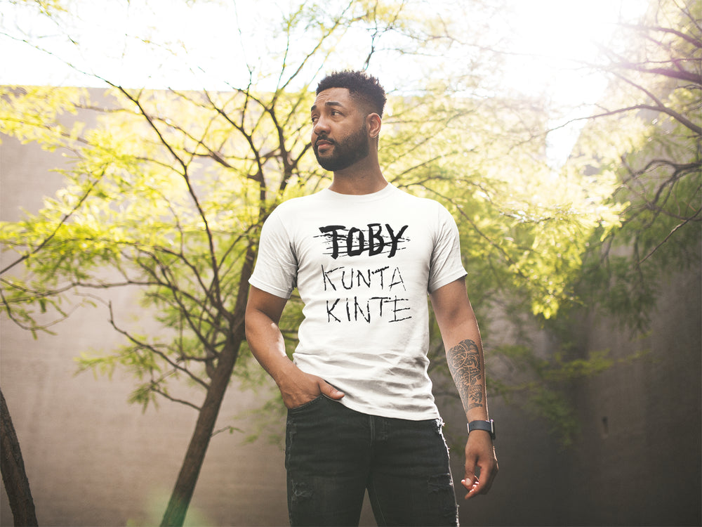 
                  
                    Load image into Gallery viewer, RETRO. WHITE 3D PUFF T-SHIRT: KUNTA KINTE
                  
                
