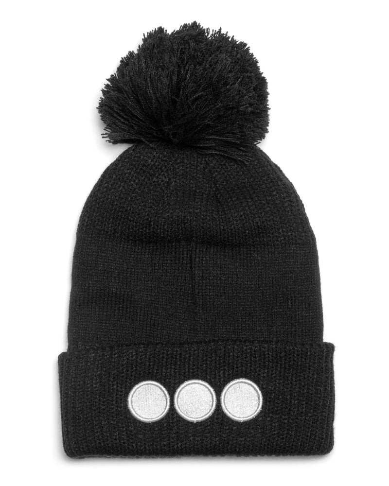 
                  
                    Load image into Gallery viewer, 3 DOTS GIANT POM BEANIE: WHITE DOTS
                  
                