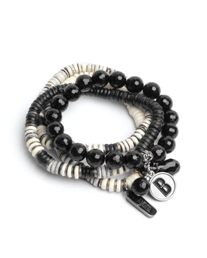
                  
                    Load image into Gallery viewer, BRANDED. BONE BUTTON BRACELET STACK
                  
                