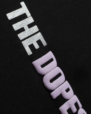 
                  
                    Load image into Gallery viewer, BLACK VERTICAL T-SHIRT: THE DOPEST OF THEM ALL.
                  
                