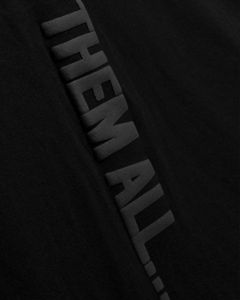 
                  
                    Load image into Gallery viewer, BLACK VERTICAL T-SHIRT: THE DOPEST OF THEM ALL.
                  
                