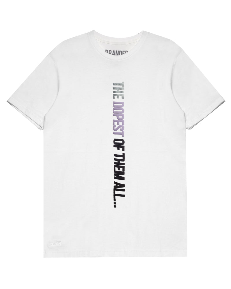 WHITE VERTICAL T-SHIRT: THE DOPEST OF THEM ALL.