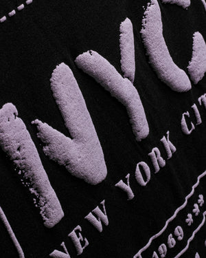 
                  
                    Load image into Gallery viewer, BORN &amp;amp; MADE. NYC. T-SHIRT: BLACK/PURPLE
                  
                