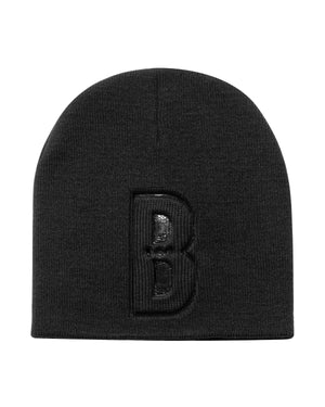 
                  
                    Load image into Gallery viewer, BLACK B. INITIAL SKULL BEANIE.
                  
                