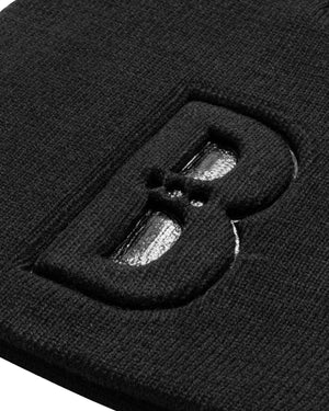 
                  
                    Load image into Gallery viewer, BLACK B. INITIAL SKULL BEANIE.
                  
                