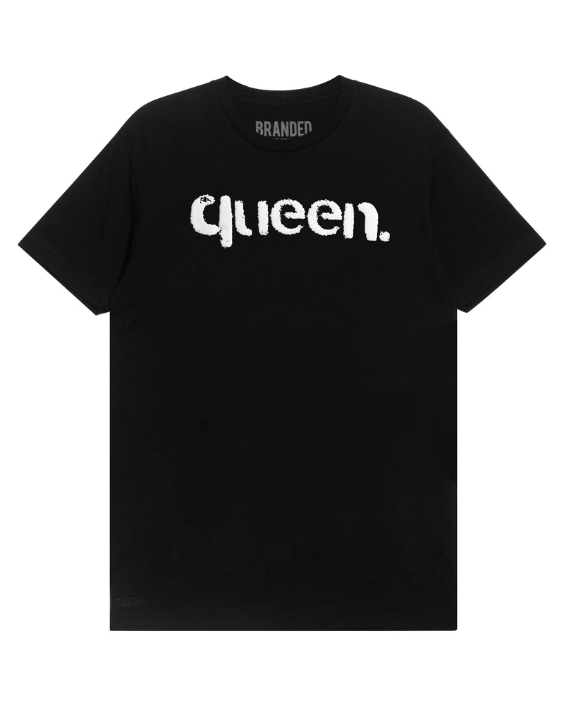 BLACK ONE WORD. T-SHIRT: QUEEN.