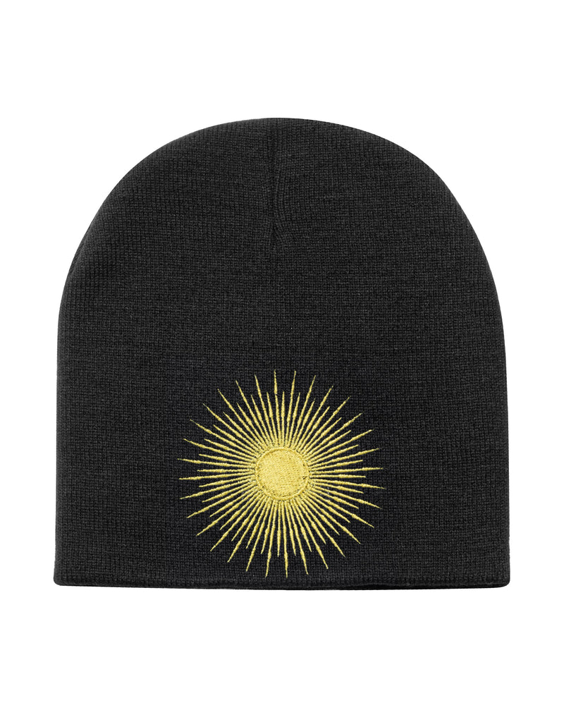 GOLD SUPERNOVA. BLACK SKULL BEANIE