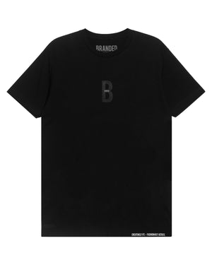 
                  
                    Load image into Gallery viewer, BLACK B. LOGO T-SHIRT:  SILVER
                  
                