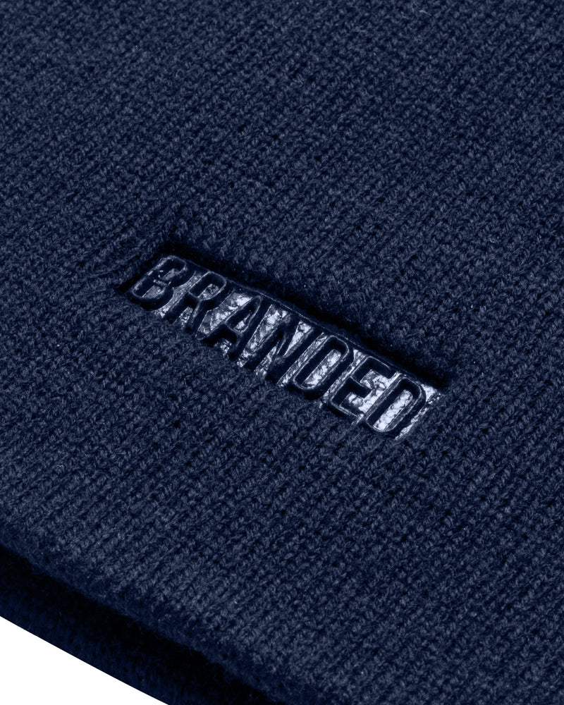 
                  
                    Load image into Gallery viewer, GOLD SUPERNOVA. BLUE SKULL BEANIE
                  
                