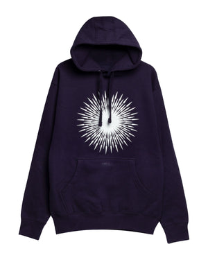 
                  
                    Load image into Gallery viewer, BLUE SUPERNOVA 3D PUFF HOODIE: WHITE LOGO.
                  
                