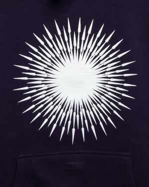 
                  
                    Load image into Gallery viewer, BLUE SUPERNOVA 3D PUFF HOODIE: WHITE LOGO.
                  
                