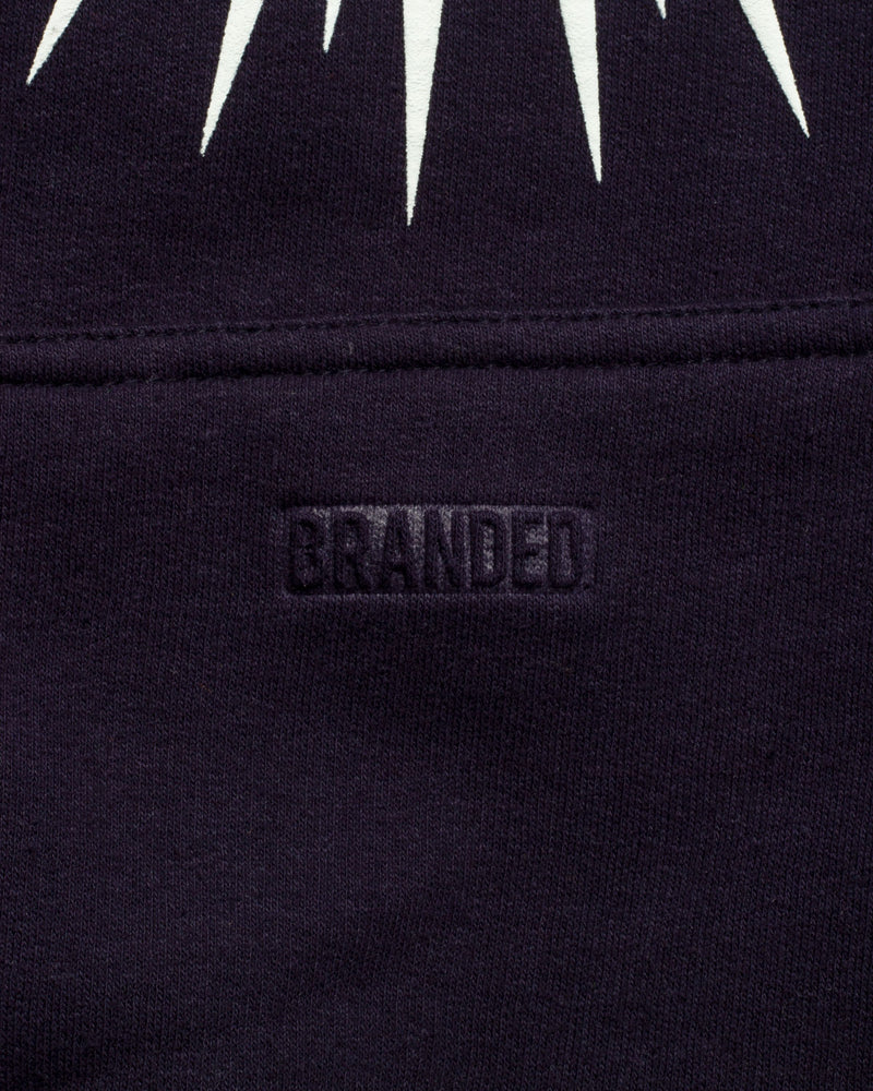 
                  
                    Load image into Gallery viewer, BLUE SUPERNOVA 3D PUFF HOODIE: WHITE LOGO.
                  
                