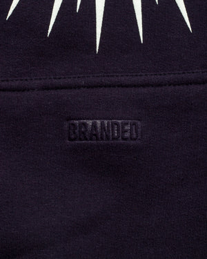 
                  
                    Load image into Gallery viewer, BLUE SUPERNOVA 3D PUFF HOODIE: WHITE LOGO.
                  
                