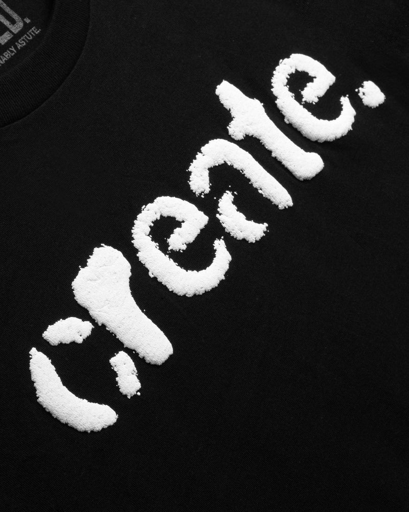 
                  
                    Load image into Gallery viewer, BLACK ONE WORD. T-SHIRT: CREATE.
                  
                