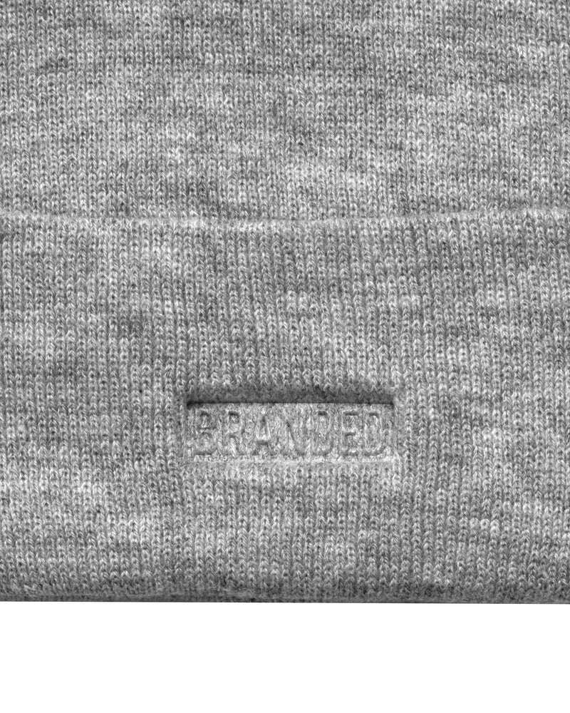 
                  
                    Load image into Gallery viewer, GRAY B. LOGO CUFF BEANIE.
                  
                