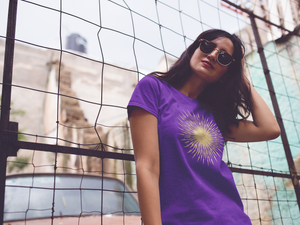 
                  
                    Load image into Gallery viewer, PURPLE SUPERNOVA. T-SHIRT:  GOLD LOGO
                  
                