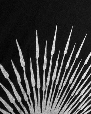 
                  
                    Load image into Gallery viewer, BLACK SUPERNOVA. V-NECK T-SHIRT:  SILVER
                  
                