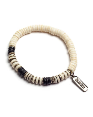 
                  
                    Load image into Gallery viewer, BRANDED. BONE BUTTON BRACELET (WHITE/IVORY)
                  
                