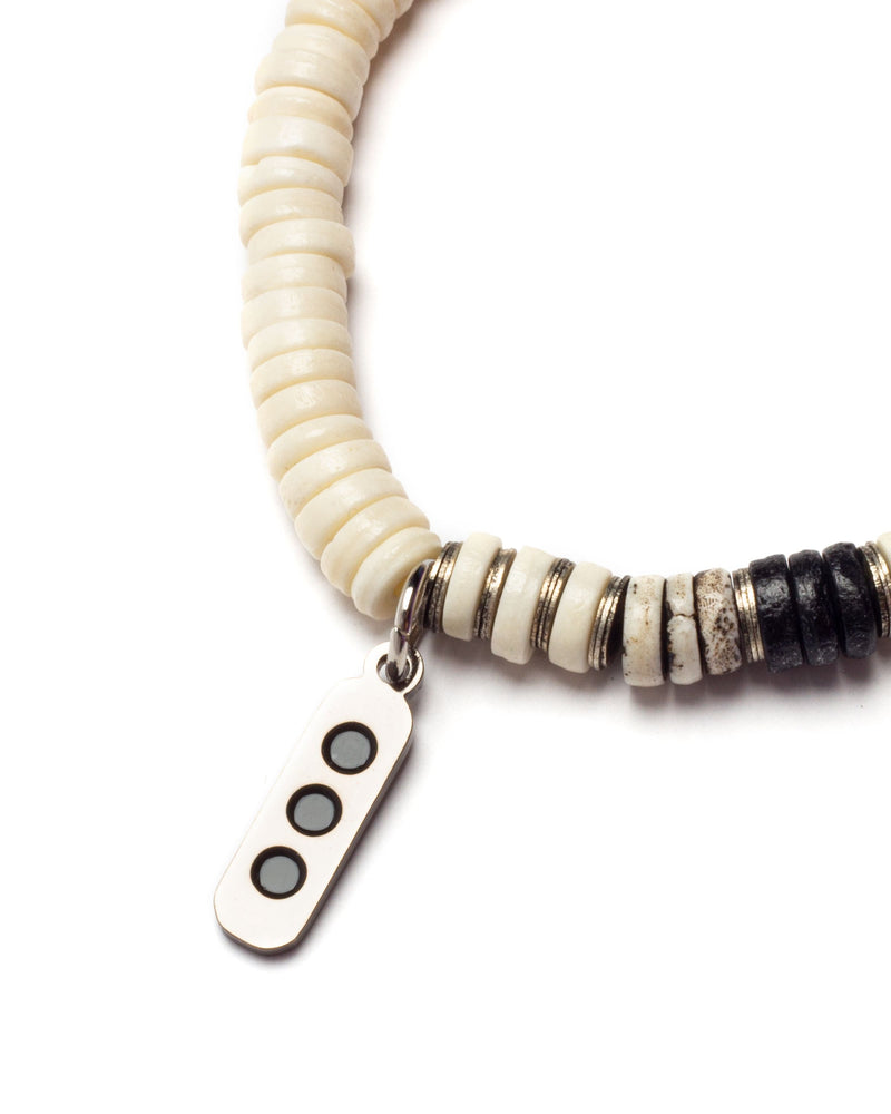 
                  
                    Load image into Gallery viewer, BRANDED. BONE BUTTON BRACELET (WHITE/IVORY)
                  
                